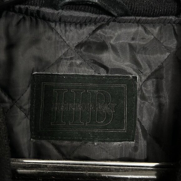 VTG 90s Y2K Suede Leather Bomber Jacket Coat Black Hip Hop Gorpcore Size 4XB - Picture 11 of 13